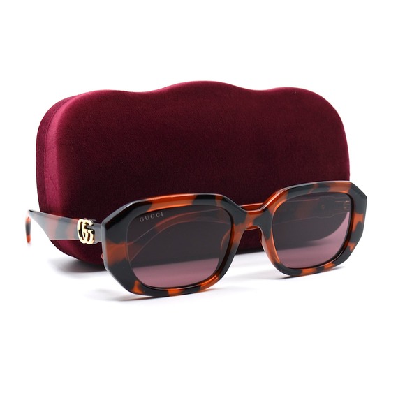 GUCCI GG1535S 005 TORTOISE ORANGE VIOLET LENS AUTHENTIC SUNGLASSES - Picture 15 of 16